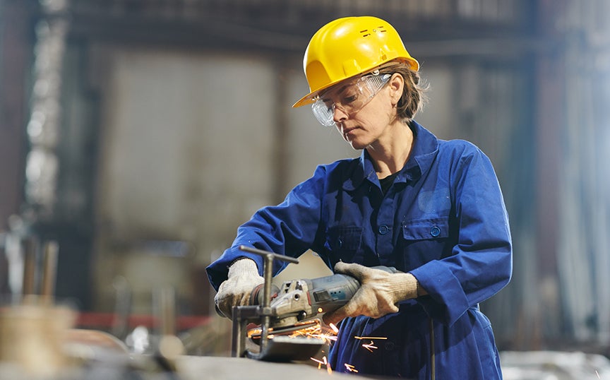 Women in the threading industry.